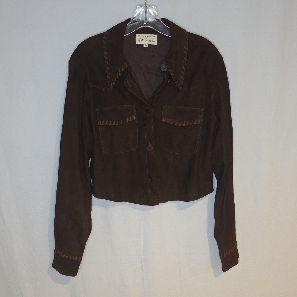 Free People Rich Natural Lambskin Blazer